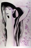 eyvind earle Girl with Raven Hair