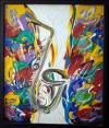 michael hall original all that jazz painting