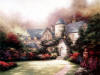 thomas kinkade Beyond Autumn Gate Morning at Ivy Crest Manor