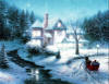 kinkade moonlit sleigh ride