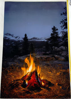 Lyman Mountain Campfire Canvas