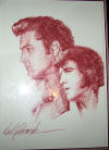 bill mack elvis original sepia drawing painting