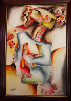 Nechita Original Painting Oil on Canvas Flower Confetti