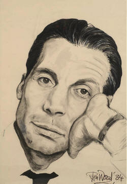 ronnie wood Original Ink on Paper Charlie 1981