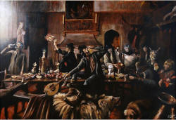 ronnie wood Original Oil on Canvas Beggars Banquet 1989