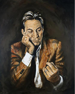 ronnie wood Original Oil on Canvas Charlie II 1990